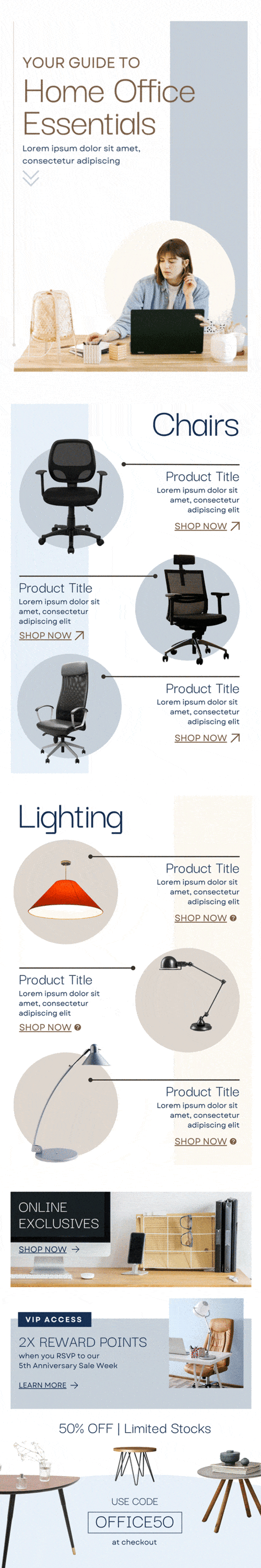 Content Commerce Product Guide Email Template - Rockstar Emails