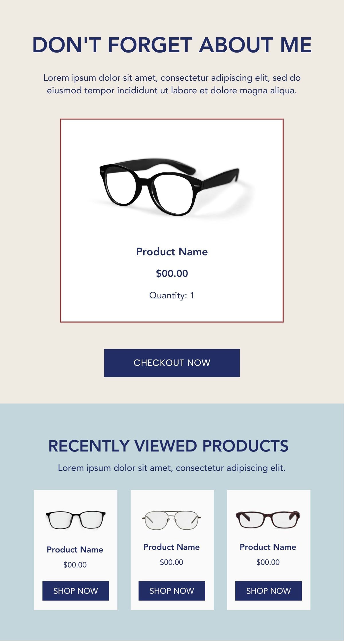 Abandoned Cart Flow Email Template