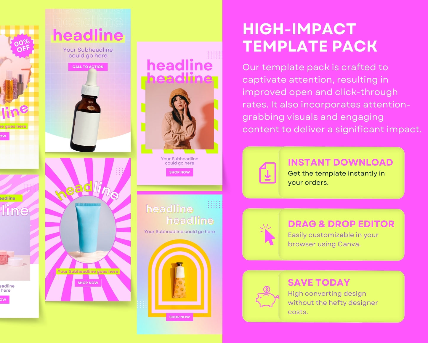 Animated Beauty Products Email Templates