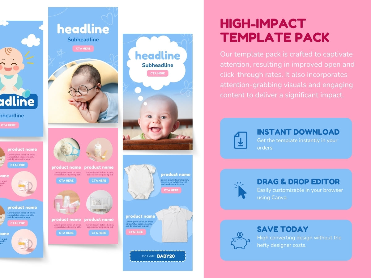 Baby Brand Email Templates Bundle