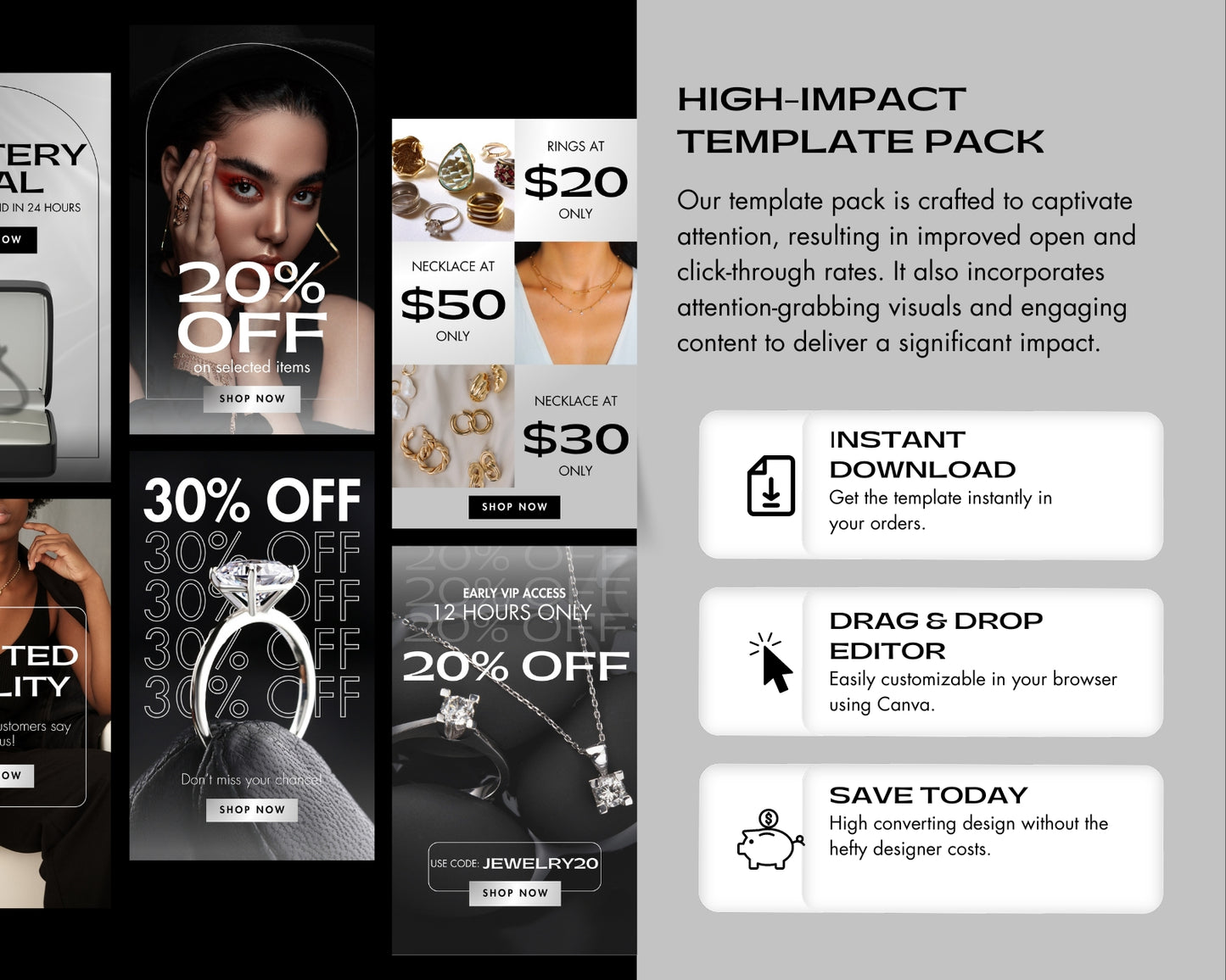 Animated Jewelry Template Bundle