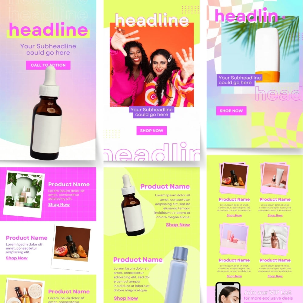 Animated Beauty Products Email Templates