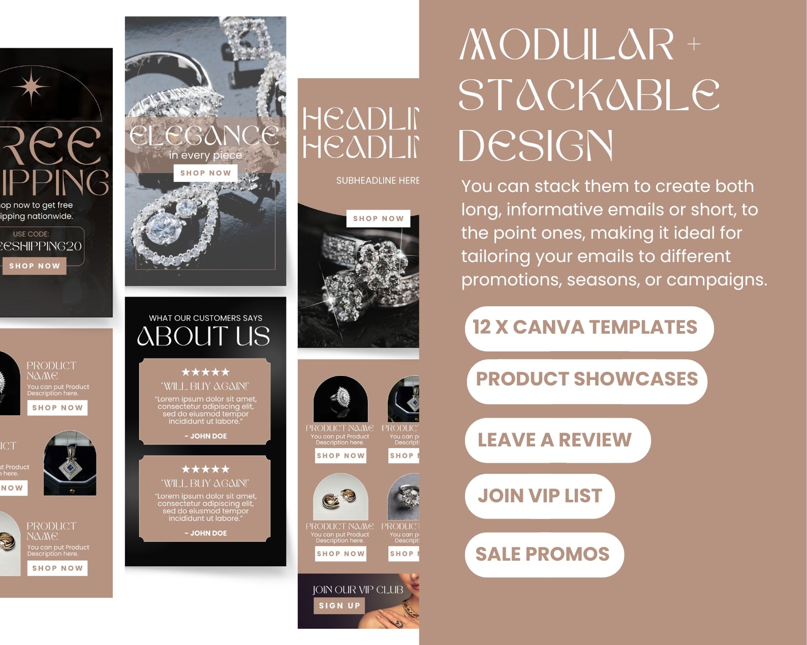 Animated Jewelry Canva Templates