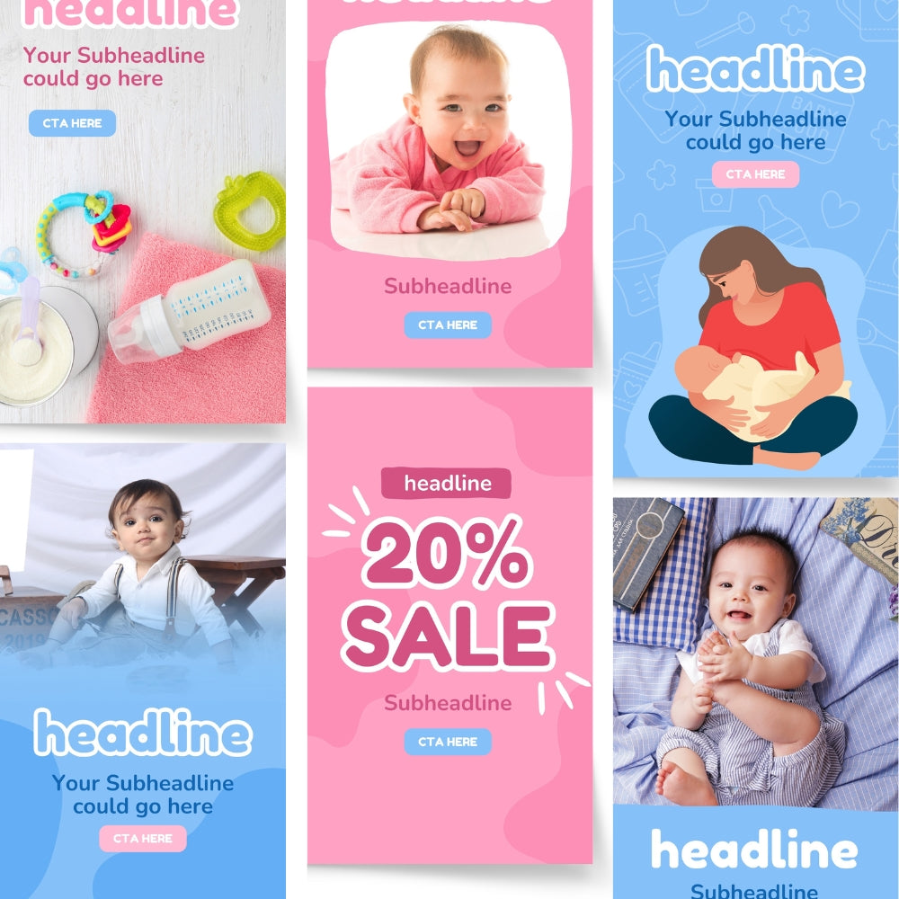 Animated Baby Brand Email Templates Bundle